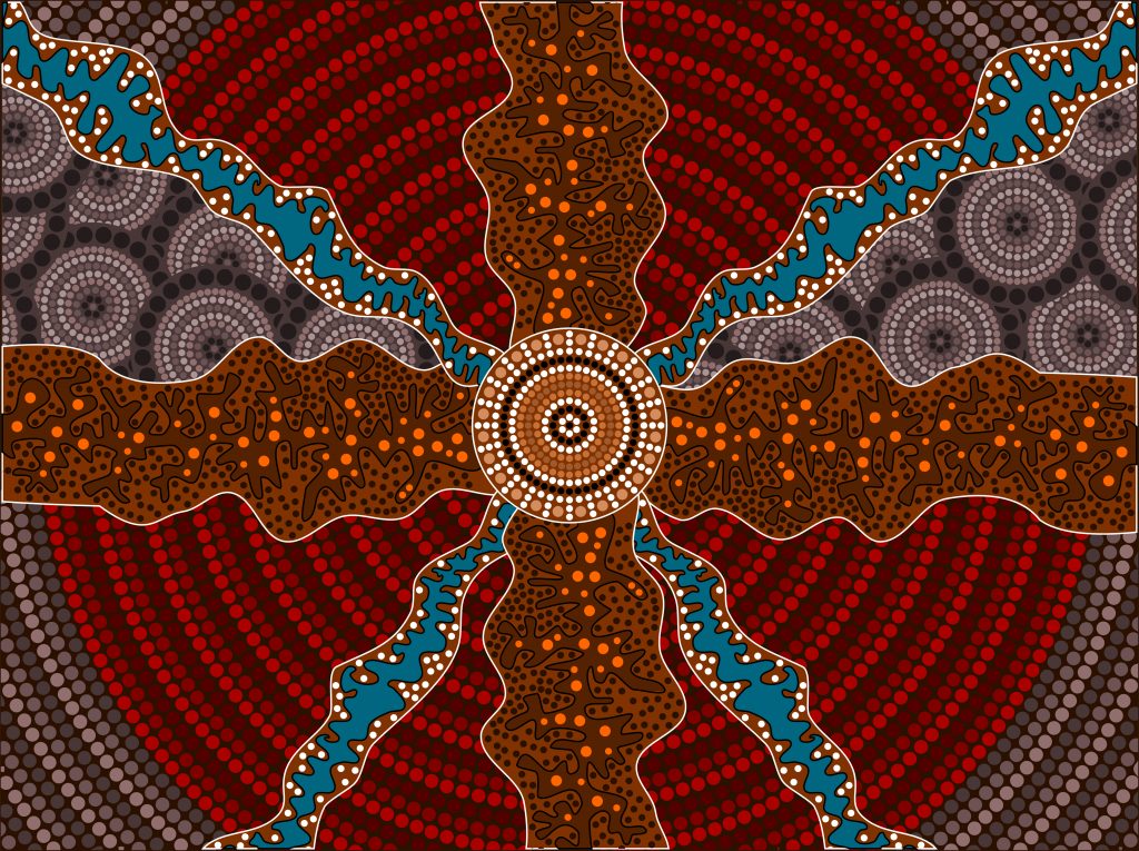 aboriginal style dot painting